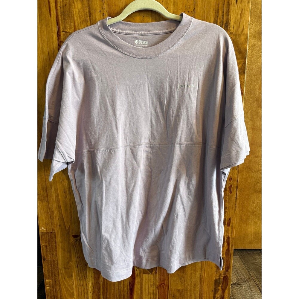 Victoria’s Secret PINK Varsity Tee Sz. M NWT Dusty Mauve